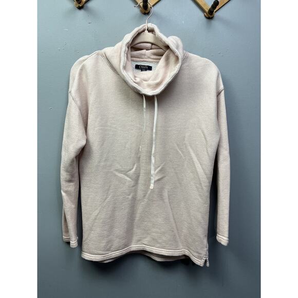 Chaps sweatshirt womens size small Pink Lightweight cowl neck long sleeve - Picture 1 of 6
